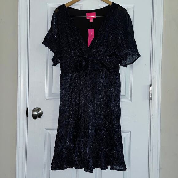 Lilly Pulitzer Sinclare Short Sleeve Dress in Low Tide Navy - Picture 2 of 10